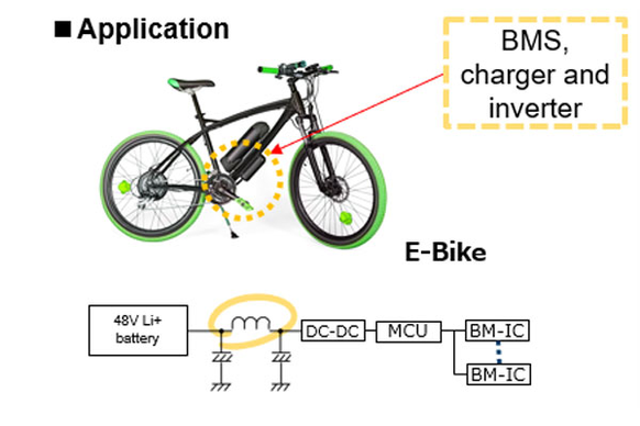 In the diagram, the coil is placed to stabilize the current flowing from the battery pack