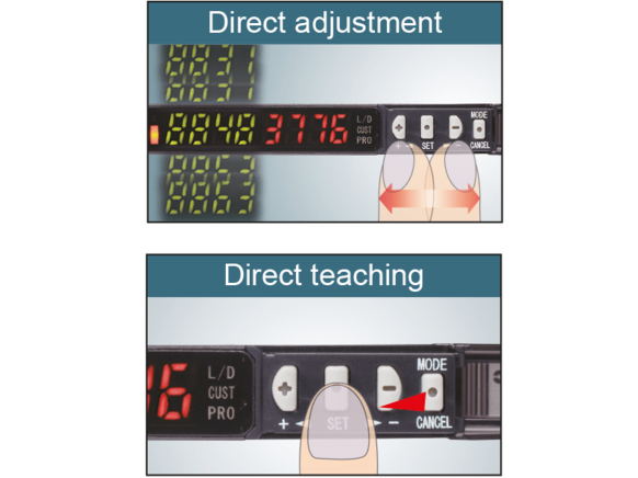 Sensors Fiber FX550L Direct settings Panasonic Industry