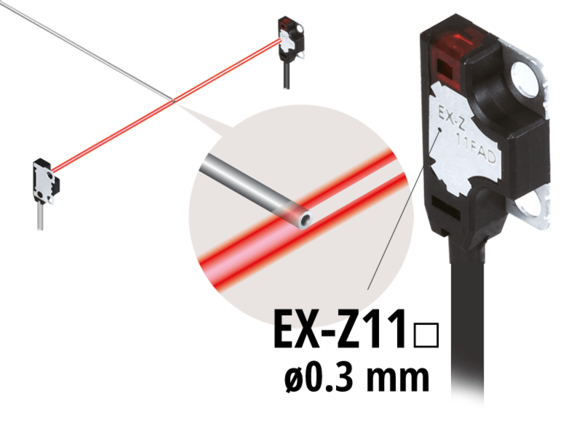 Sensors Photoelectric EX-Z, capable of sensing an extremely small Ø 0.3mm object without optional slit (EX-Z11) Panasonic Industry