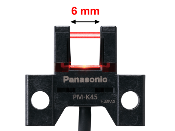 Sensors Photoelectric PM-25/45/65, beam emitting / receiving distance of 6mm Panasonic Industry