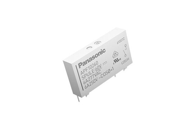 PF relay: slim size; 6A; bent pin type available